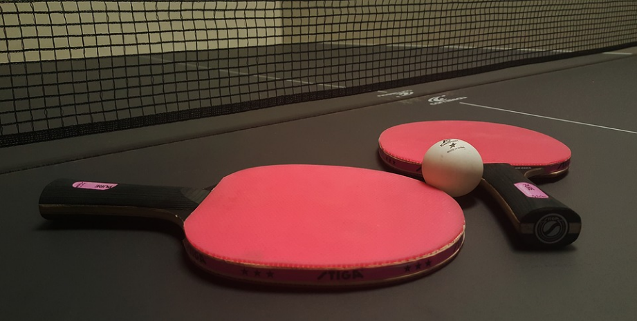 a set of table tennis equipment